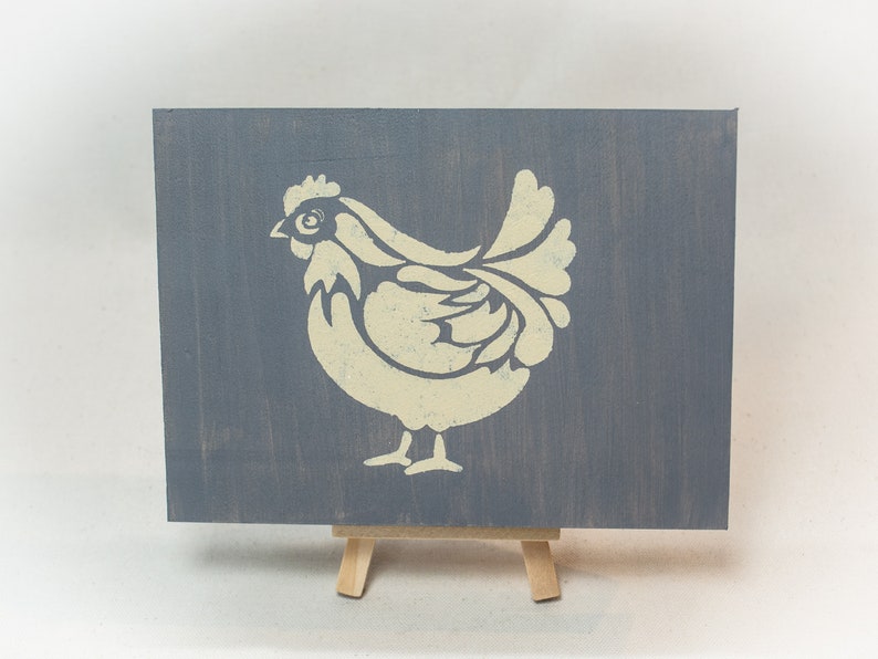 Hand Painted Chicken or Cow Shelf Signs, Decorative Displays, Country or Farmhouse Decor image 2