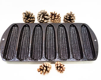 NICE Restored Unmarked Wagner Crispy Corn Stick Pan, Vintage Cast Iron, Antique Collectible Cookware, Bakeware