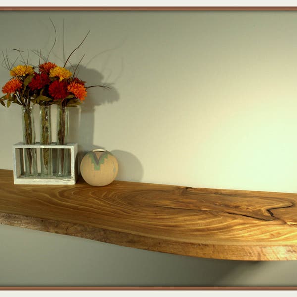 SALE!! Siberian Elm Live Edge Decorative Display Shelf.