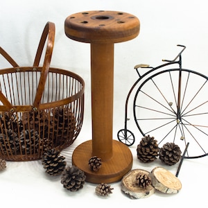Industrial Textile Spool, Vintage Decorative Items, Antique Textile Spools, Crafts, Sewing
