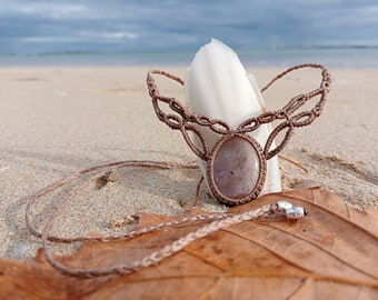 Amethyst Macrame adjustable Necklace