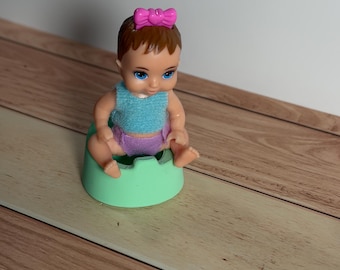 Miniature Baby Potty Seat  – 3D Printed Dollhouse Accessory  – Pick Your Color –