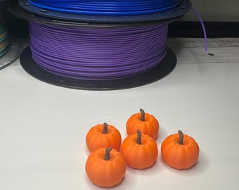 Fake 3D Printed Mini Pumpk Cabochon/ 3D realistic  pumpkins, Halloween slime, charms ,sprinkles , tiered tray decor, table decor ,5 pieces
