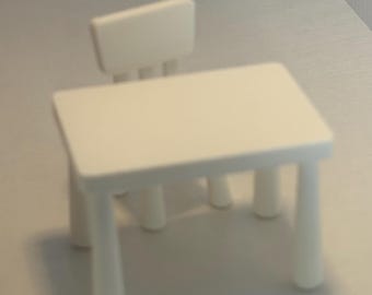 3D Printed Mini Chair add on   – Fits 2.5 Inch Babies | Dollhouse Nursery Furniture | chair | You Choose Color
