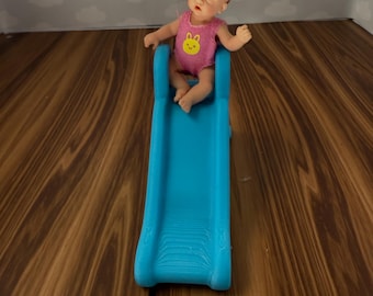Miniature Baby Slide  – 3D Printed Dollhouse Nursery Furniture – Pick Your Color –
