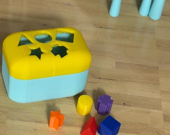 3D Printed Mini Shape Sorter – Dollhouse Accessory – Mini nursery toy