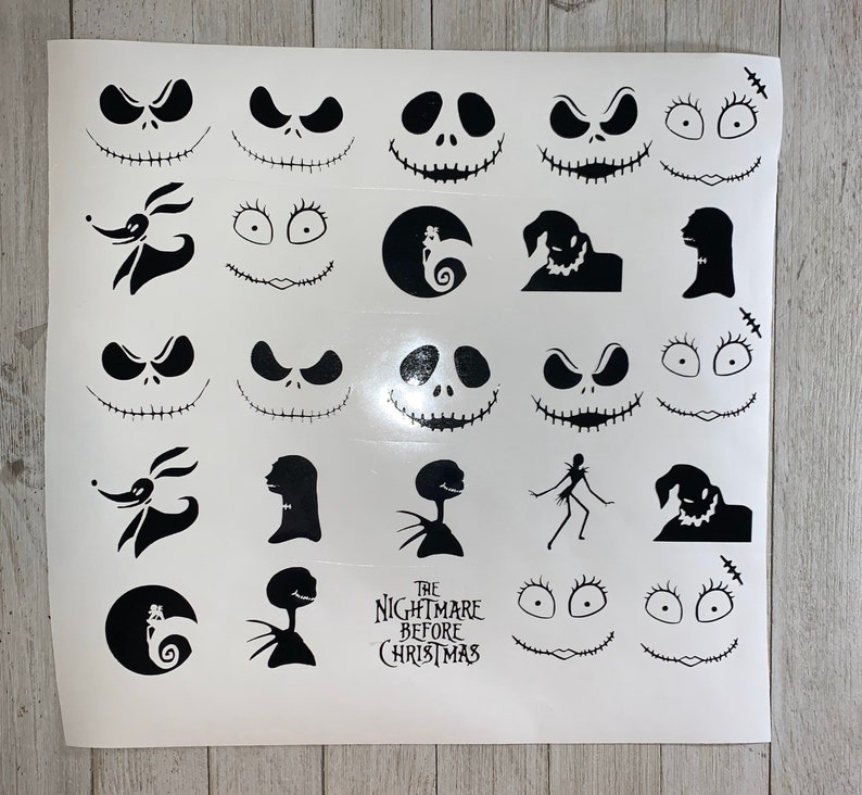 Ultimate Nightmare Before Christmas Silhouette Decal Set