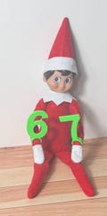 Viral Elf on the Shelf Prop | You Choose Color | Number Countdown Set | Holiday Photo Prop