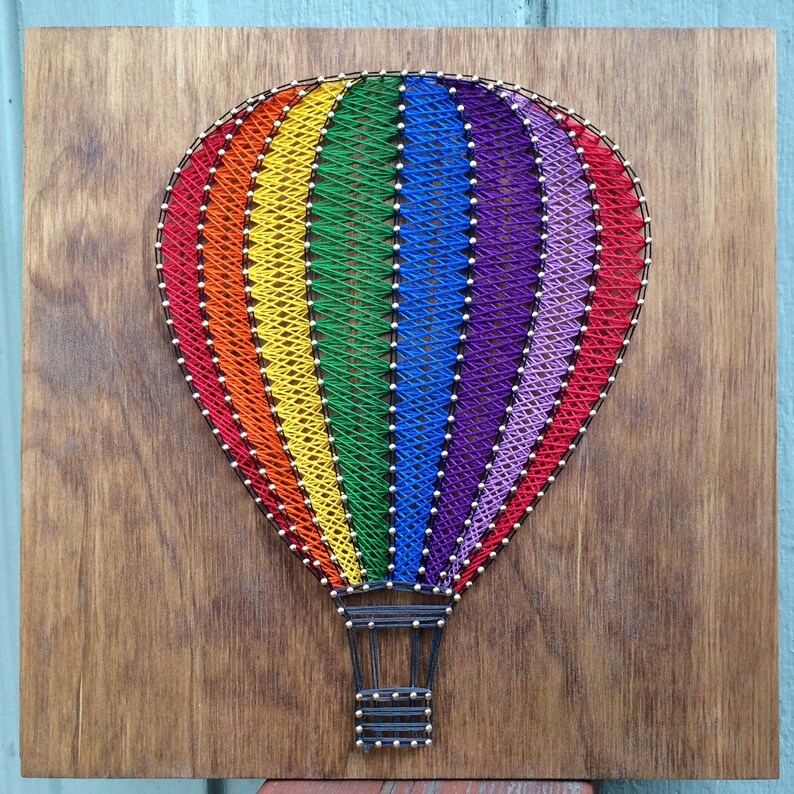 Hot Air Balloon String Art Etsy
