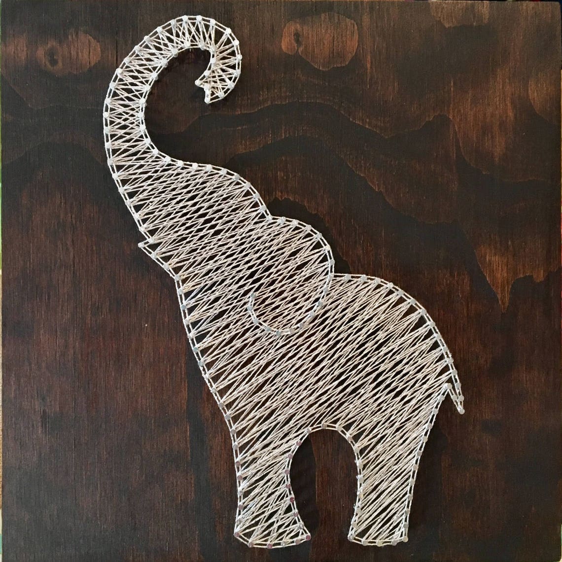 Elephant String Art Etsy