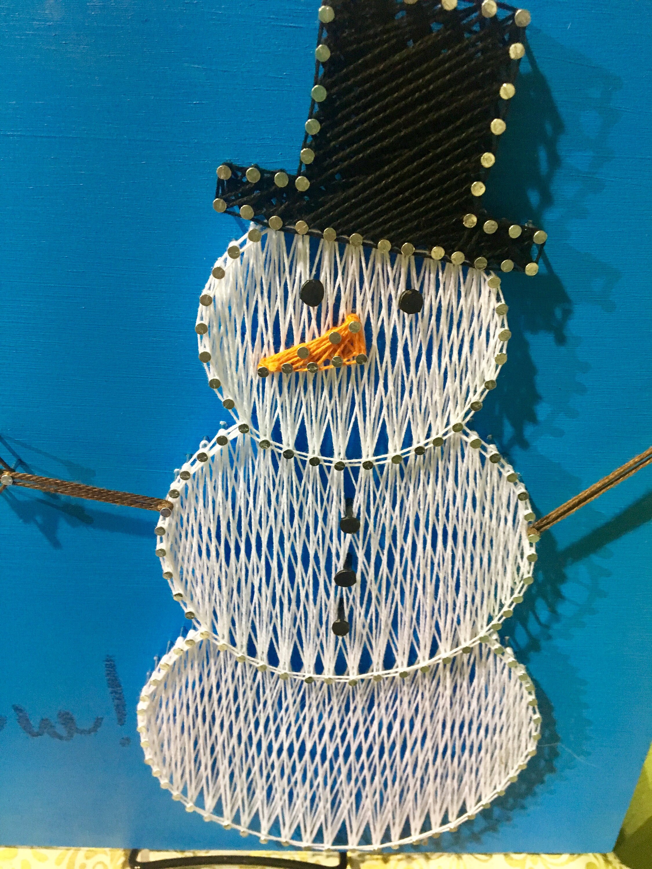 Snowman String Art Etsy