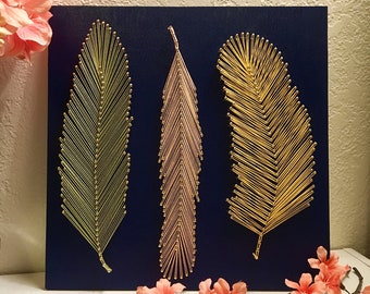 3 Feathers String Art