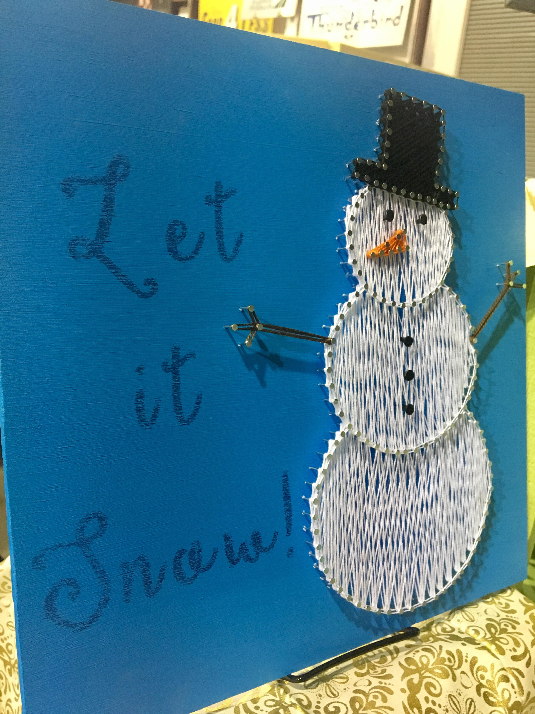 Snowman String Art Etsy