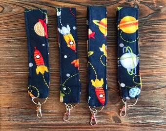 Space Wrisykets; Keychains; Key Holders; Outer Space Theme Accessory; Stocking Stuffers; Luggage Tag