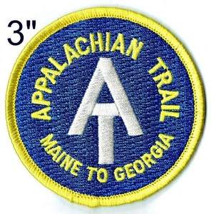 Patch Appalachian Trail: geborduurd opstrijkbaar kleurrijk wandelsouvenir met een diameter van 3"