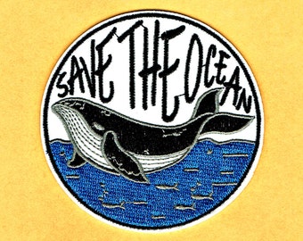 Whale iron on patch Animal Patches Patches For Jacket Sew On Patch Logo Back Patch Embroidered Patch patches iron on