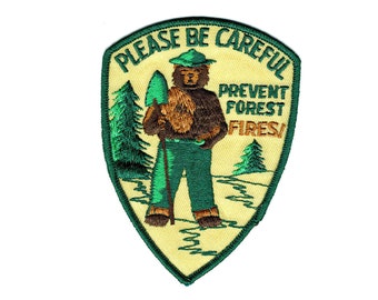 Toppa Smokey Bear: Prevenire gli incendi boschivi, ricamata, da stirare/cucire