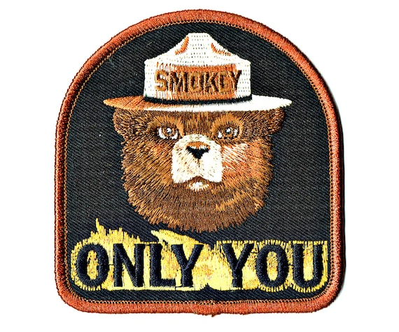 Smokey Bear only You in Flames Iron-on 