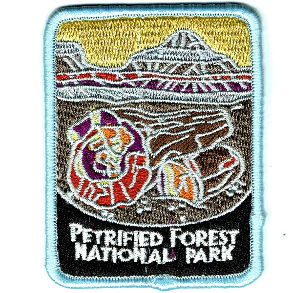 Petrified Forest National Park - Iron-on Embroidered Patch Arizona AZ - NEW - Gift for Boyfriend Girlfriend Him Her Kids - Outdoor Nature