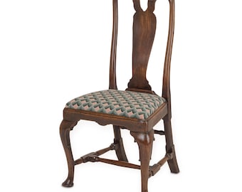 Early 18th Century George I Walnut Side Chair with Needlepoint Seat, c.1710–1730