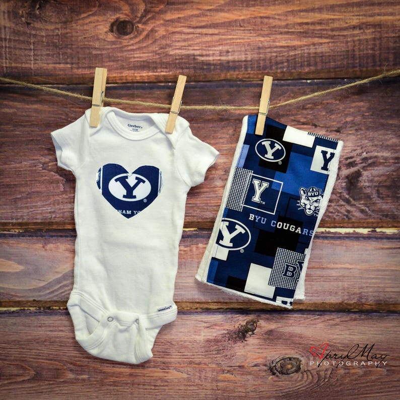 BYU Baby Onesie BYU Gift Byu Heart Onesie Byu Onesie BYU Etsy