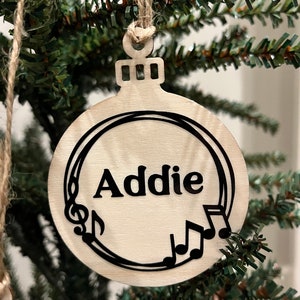 Music Themed Personalized Ornaments for piano students, teacher, or recital gift