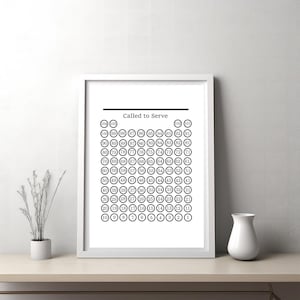 Blank Missionary Countdown for Missionary serving 2 years, 104 week countdown, blank digital copy for printing 11x14 & 8x10