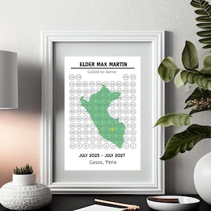 Missionary Countdown for serving Missionary two years, 104 week countdown, Digital File for printing 11x14