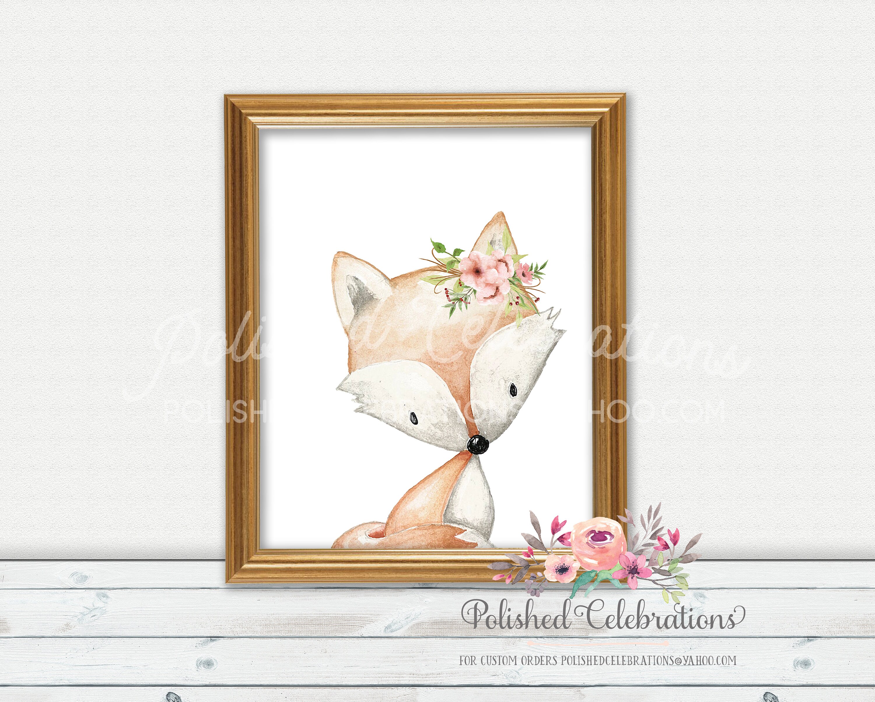 Boho Blush Woodland Animal Set / Printable Nursery Art / Baby Girl ...