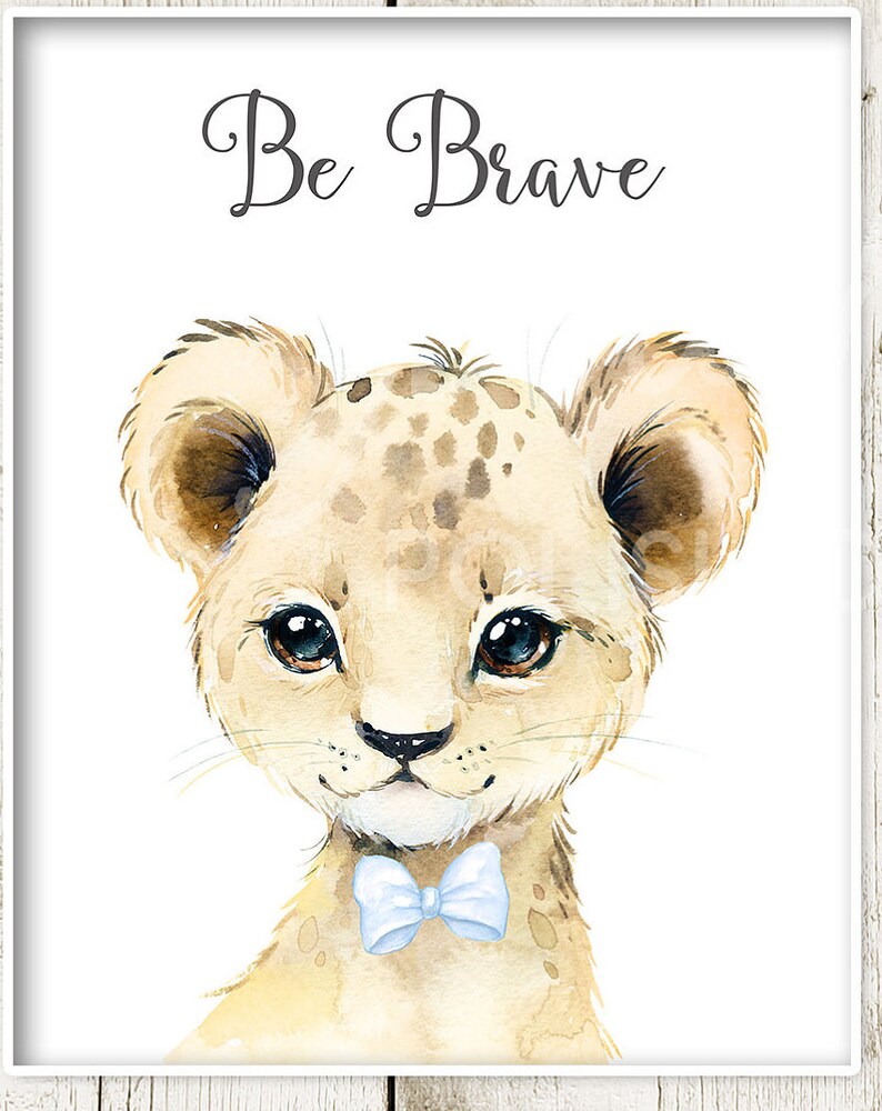 Safari Animal Nursery Art / Set of 6 Safari Nursery Printables - Etsy