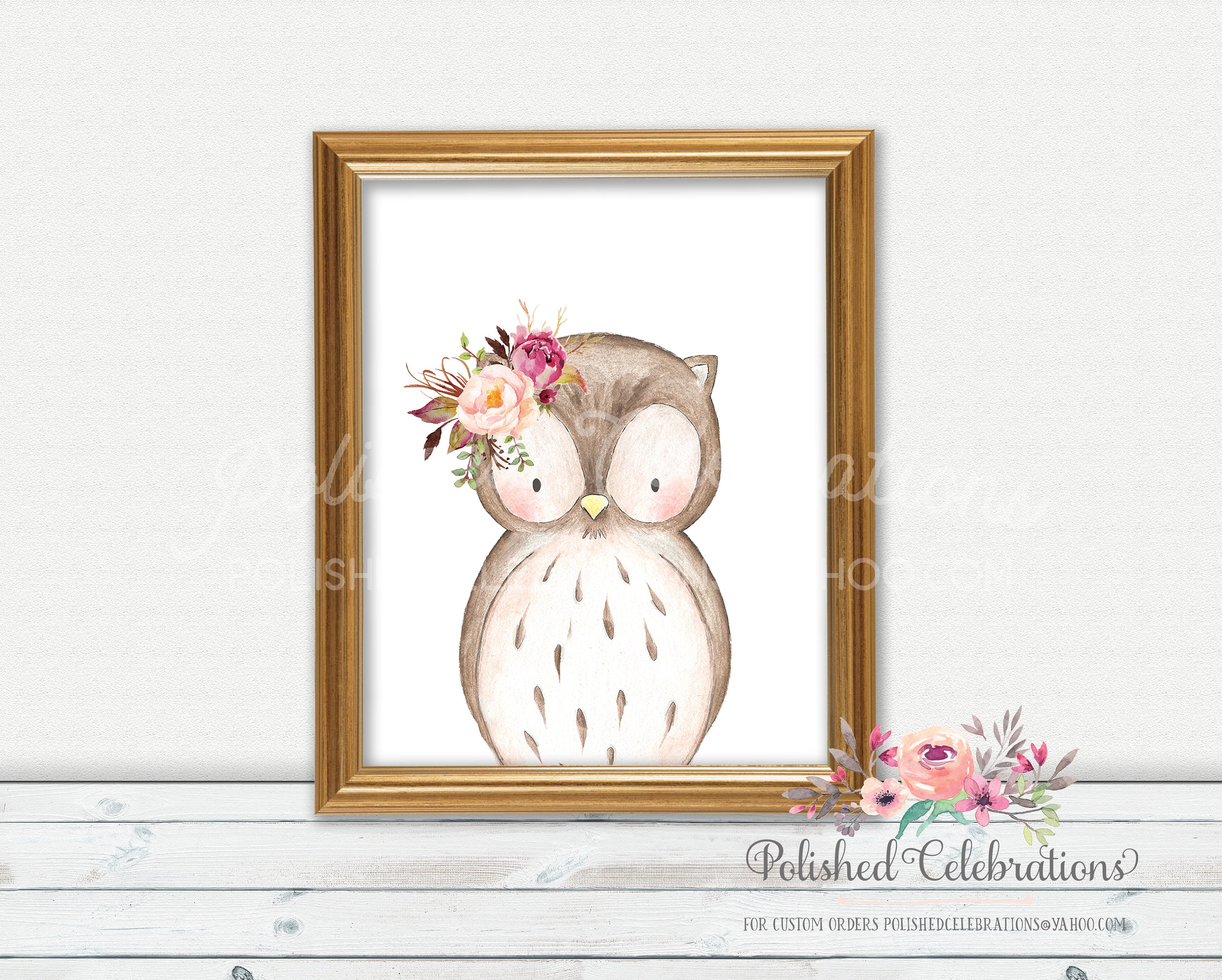 Boho Woodland Animal Set of 6 / Printable Nursery Art / Baby Girl ...