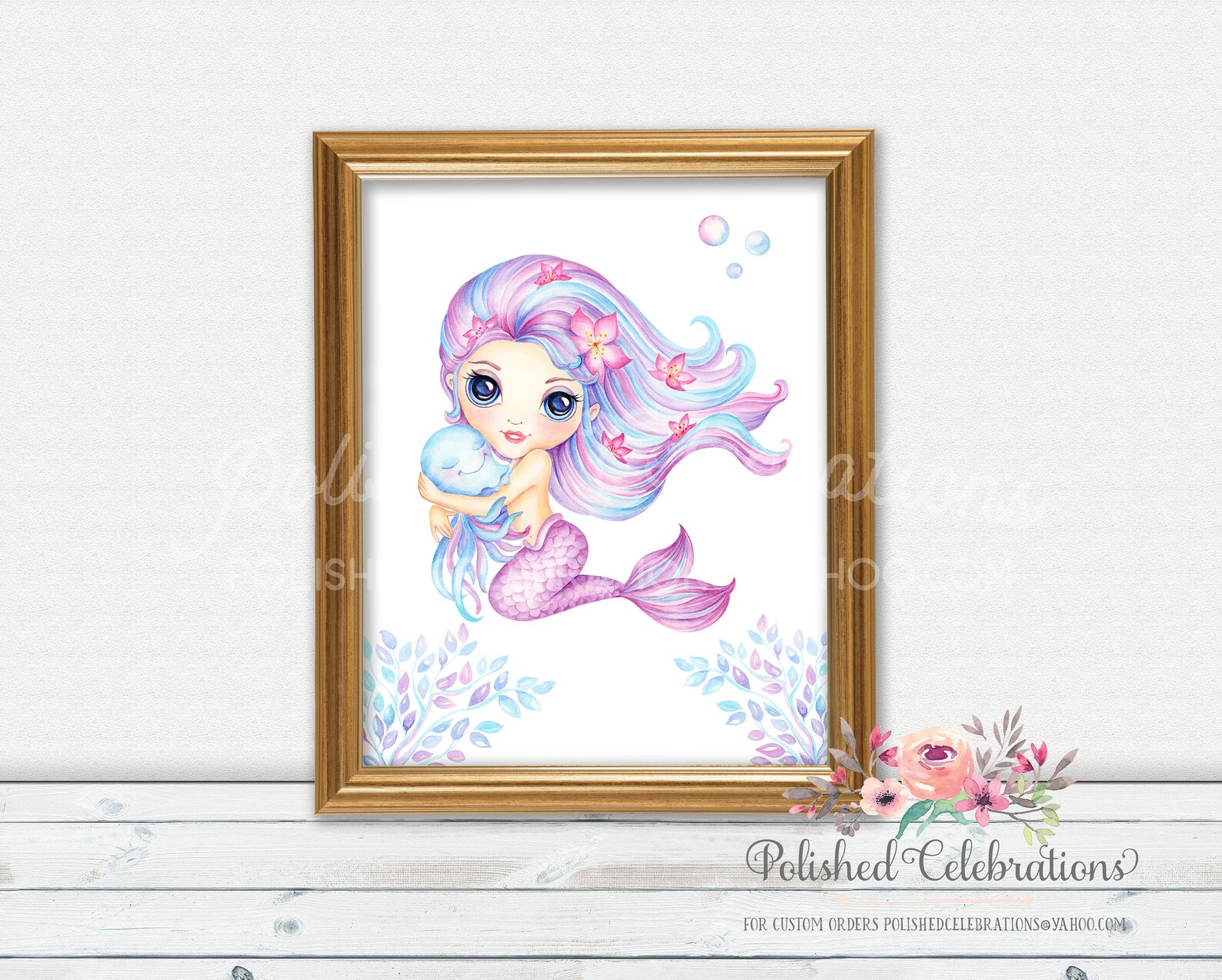 Mermaid Ocean Nursery Art / Printable Wall Decor / Sea Animals - Etsy