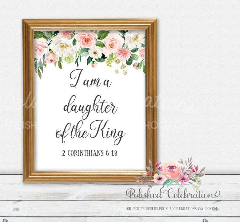 Blush Pink Bible Verse Art / Printable Biblical Nursery Art / - Etsy