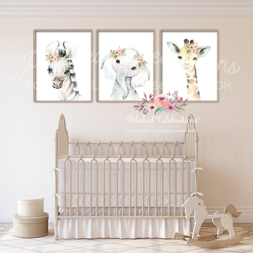 Printable Pink Nursery Wall Decor for Baby Girl Nursery Etsy