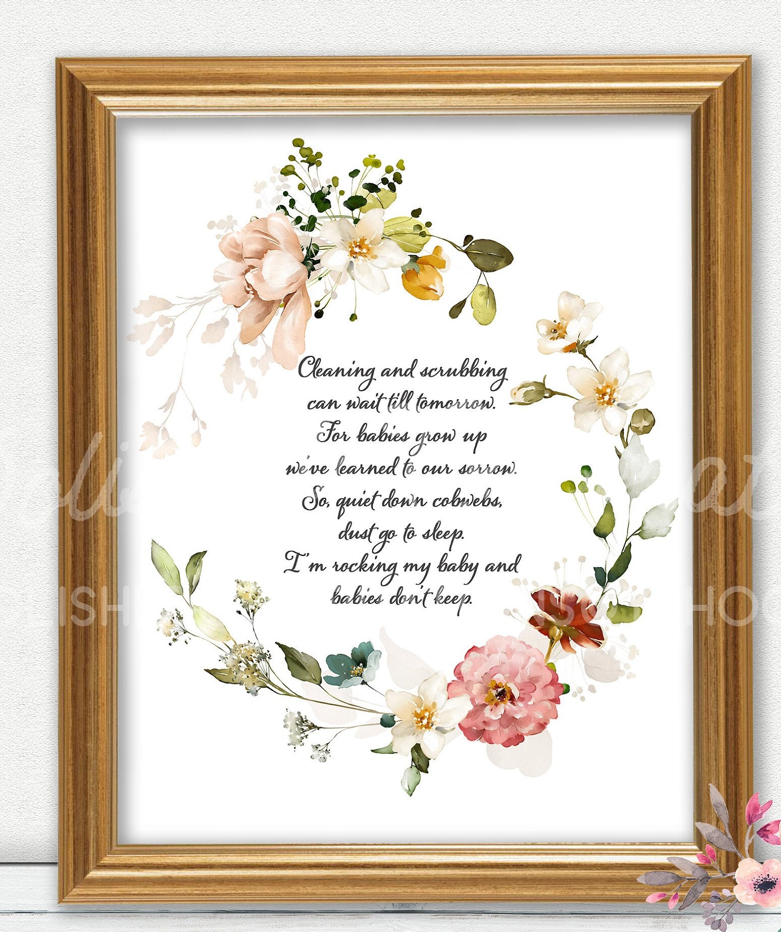 Cleaning and Scrubbing Poem / Printable Verse Wall Art / Boho Etsy Canada
