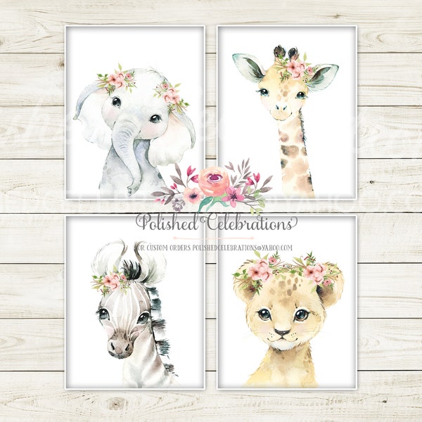 Girl Nursery Safari Etsy