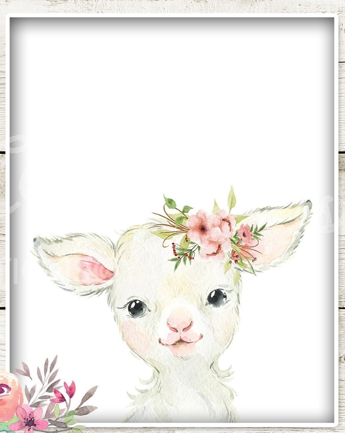 Boho Blush Farm Animals / Printable Nursery Art / Baby Girl Etsy