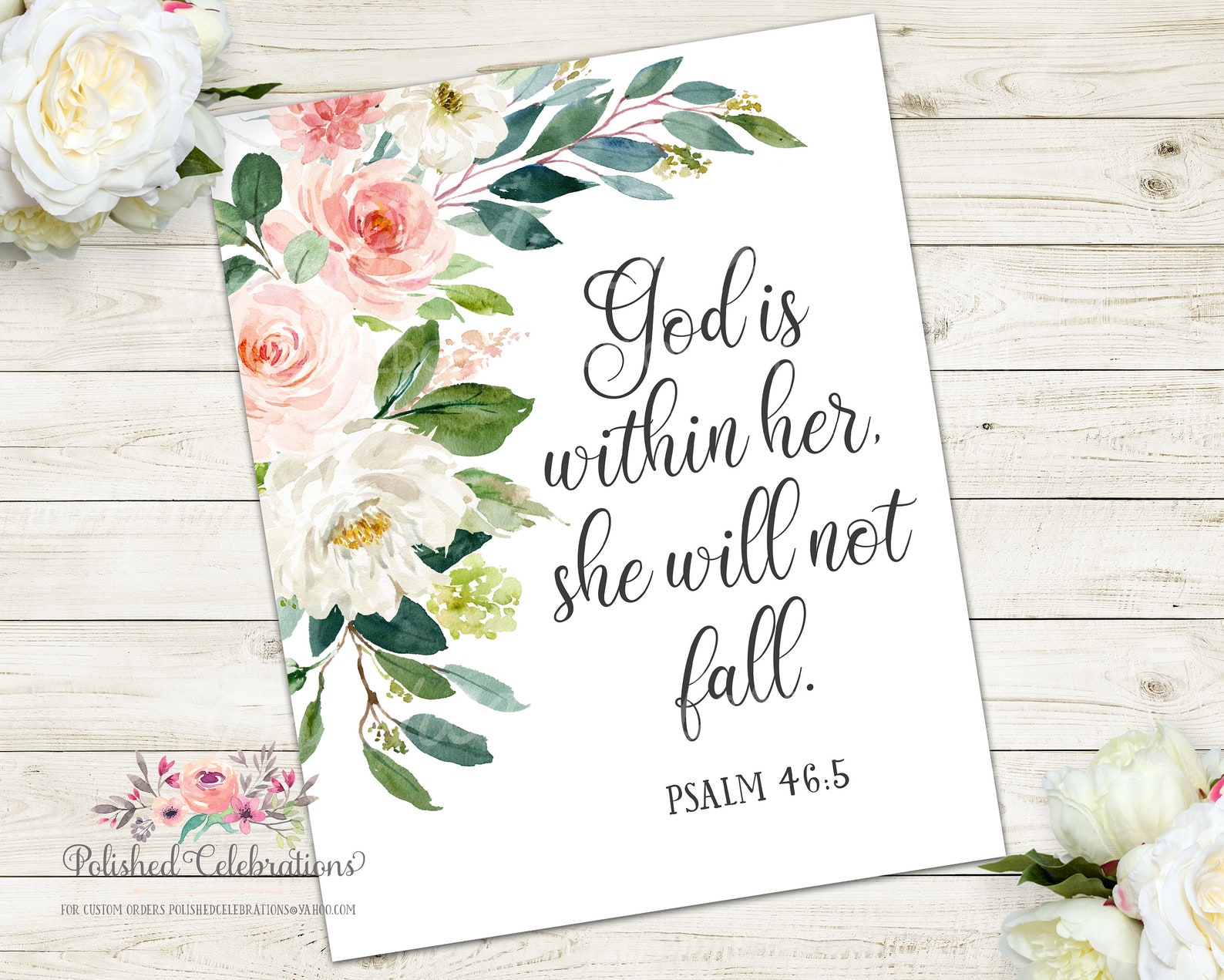 Blush Pink Bible Verse Art / Printable Biblical Nursery Art / - Etsy