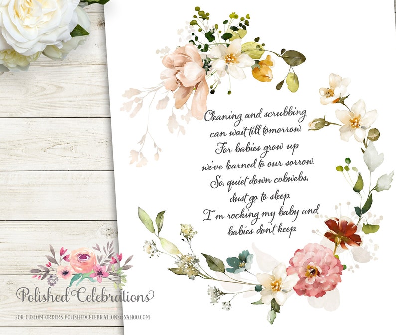 Cleaning and Scrubbing Poem / Printable Verse Wall Art / Boho Etsy Canada