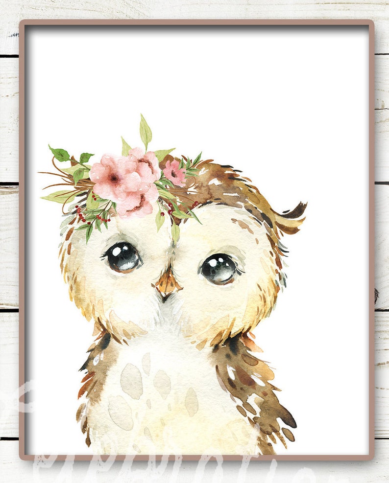 Blush Woodland Animals Set / Printable Nursery Art / Boho Girl Etsy