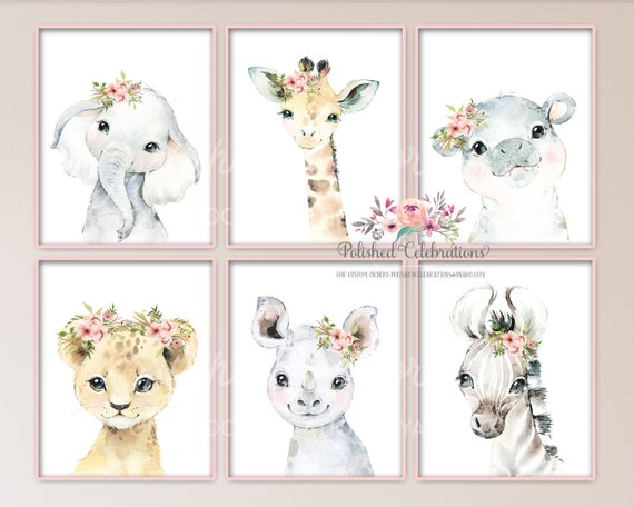 Etsy safari nursery prints sales