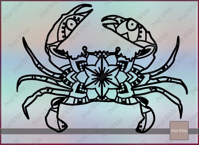 Download Crab Svg Cutting File Crab Silhouette Crab Mandala Clip ...