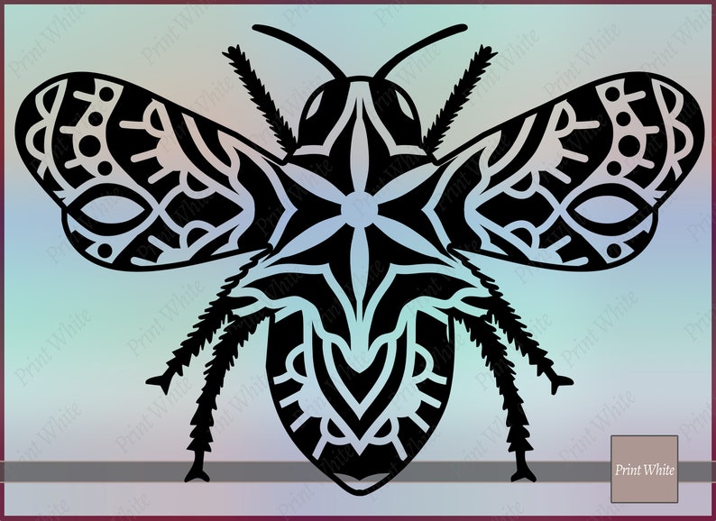 Download Mandala Bee Svg Design - Free Layered SVG Files