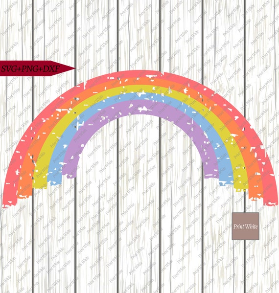 Download Distressed Rainbow Svg Png Dxf Rainbow Clipart Sublimation Etsy