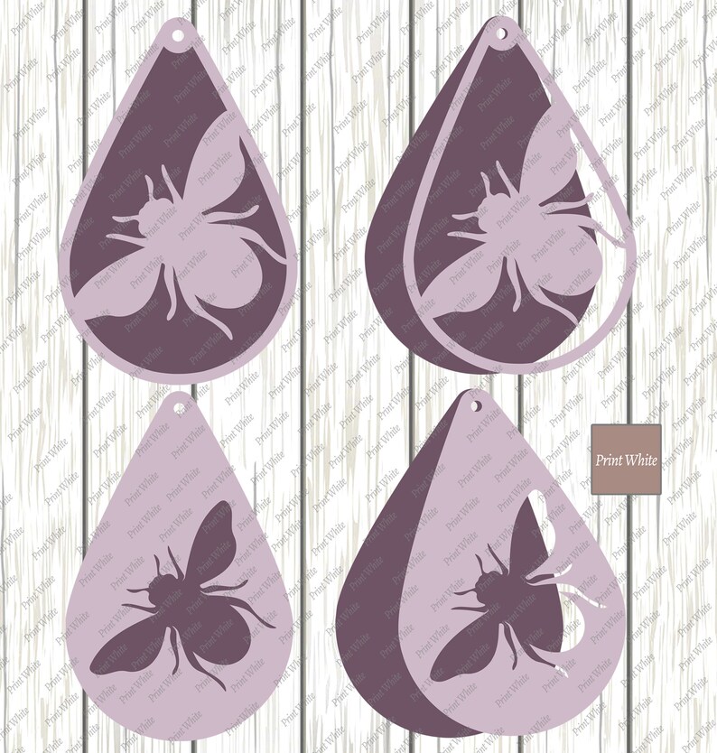 Download Bee Earrings Svg Bundle Teardrop Earrings Bundle Leather | Etsy