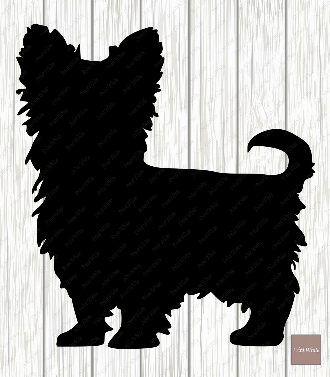 Yorkie Svg Dxf Png Yorkshire Terrier Silhouette Cut File - Etsy