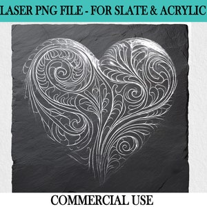 Coração dos namorados PNG para gravação a laser em ardósia e acrílico, decoração artística de casa, presente de casamento, presente personalizado para casais, faça você mesmo