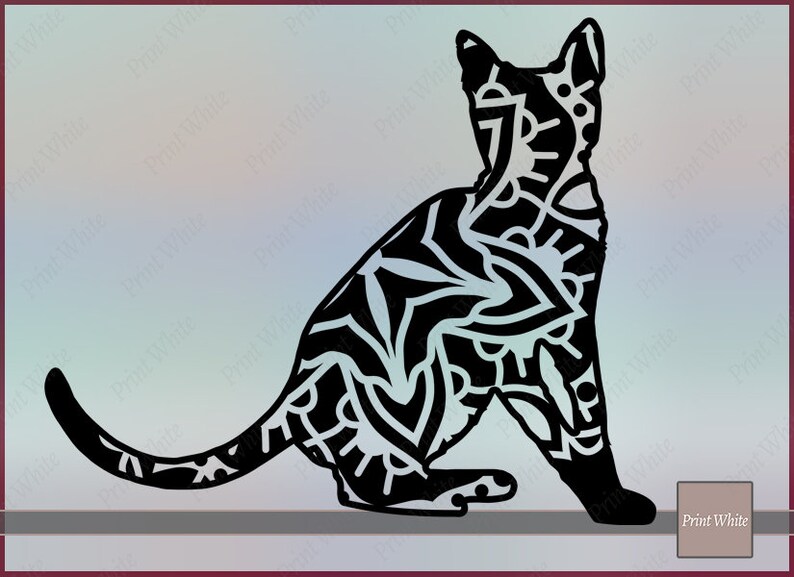 Download Cat Clipart Cat Svg Cat Mandala Cat Cutting File Cat Lover ...