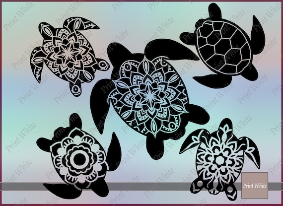 Download Turtle Svg Sea Turtle Svg Sea Animal Turtle Mandala Zentangle Etsy