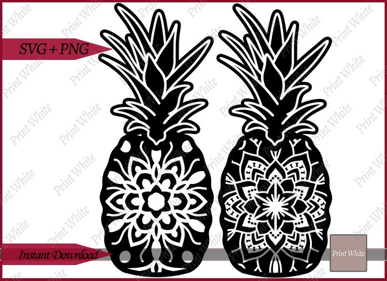 Download Pineapple Svg Pineapple Clipart Pineapple Cut File Mandala ...